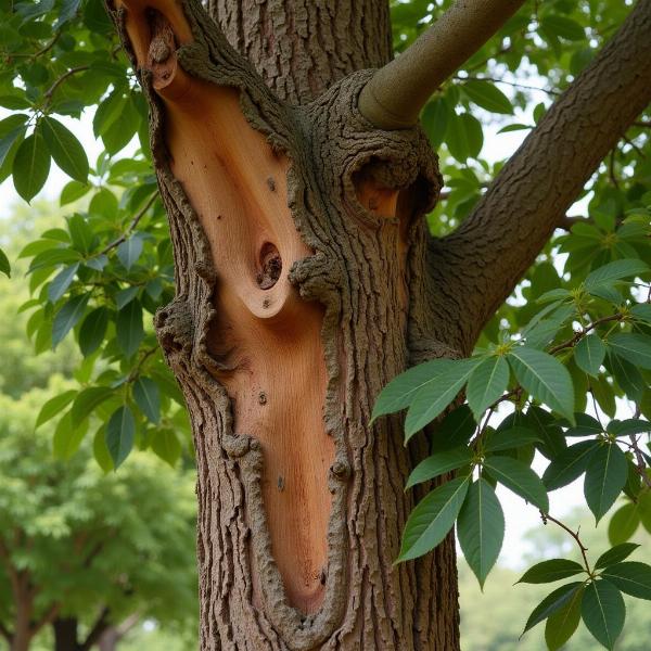 Close-up of a Sagwan (Teak) Tree