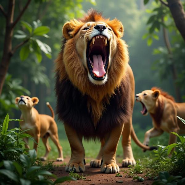 Lion's Roar in Hindi