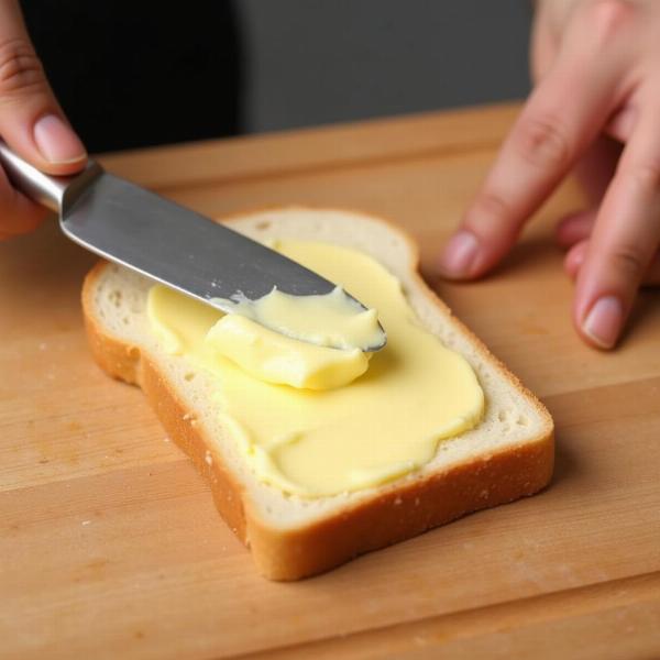 Smearing Butter on Bread