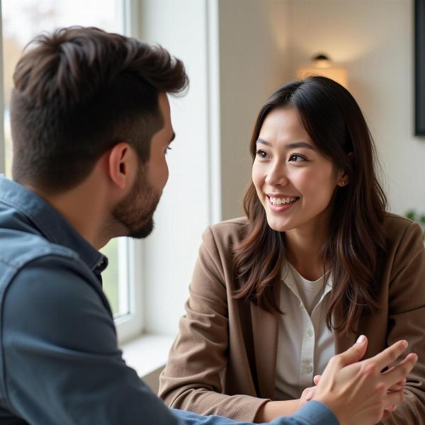 Man and Woman Talking