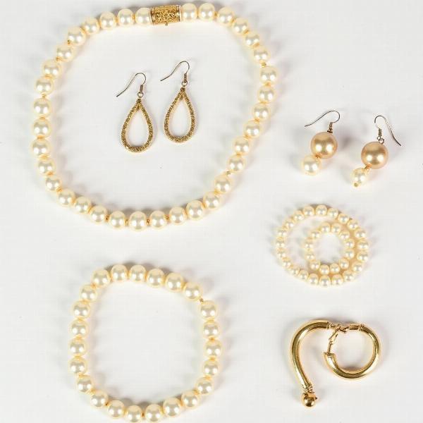 Various pearl jewelry items