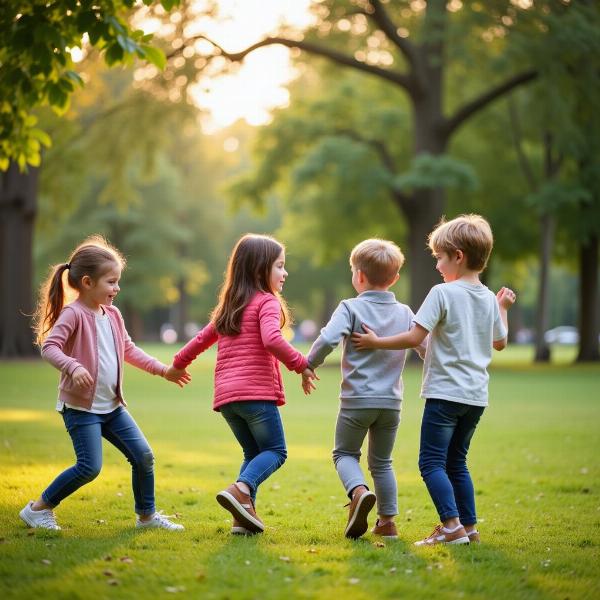 Children playing in a park