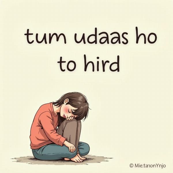 A person looking sad, expressing "tum udaas ho" in Hindi