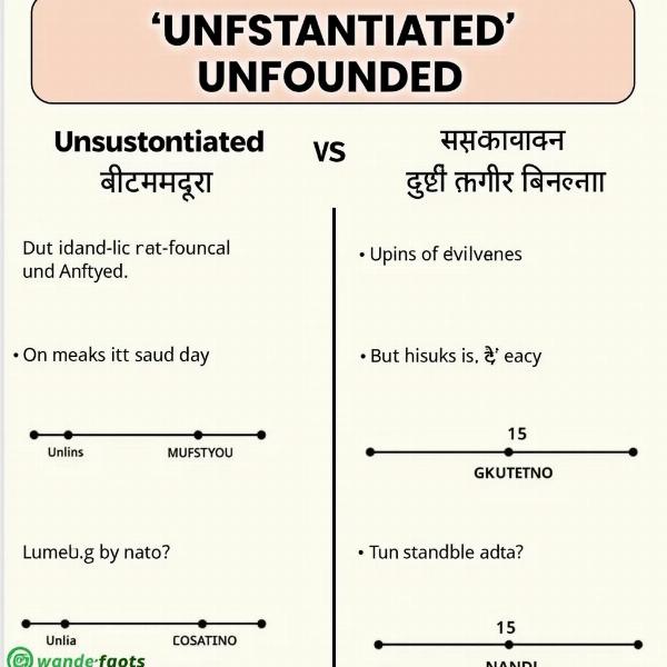 Unsubstantiated vs. Unfounded in Hindi